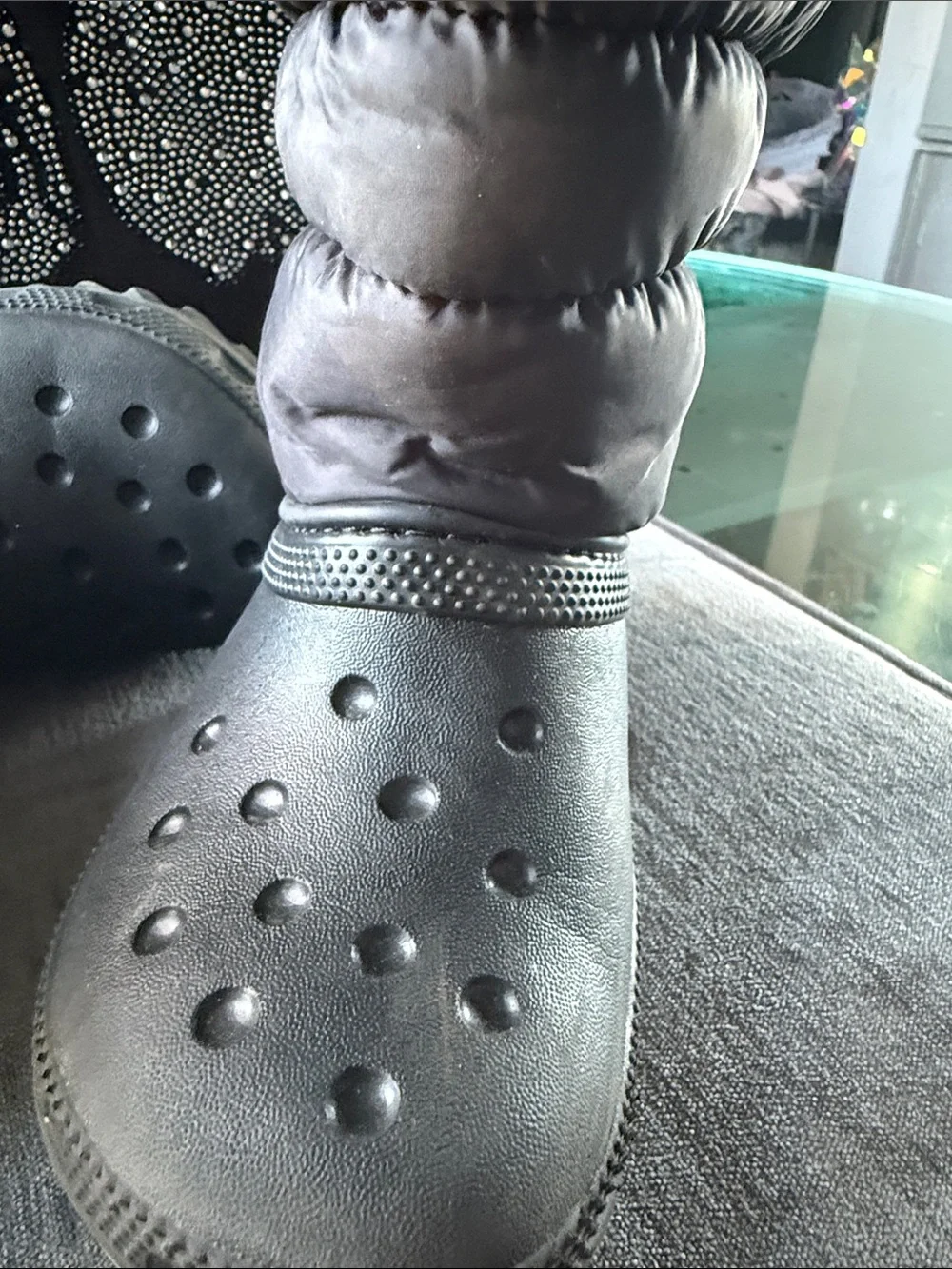 CROCS Black Puffer Clog Boots